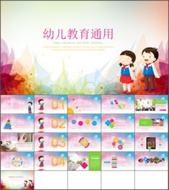 小清新卡通儿教育培训ppt