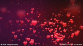 梦幻粒子爱心上升浪漫情人节表白
