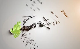 碎片汇聚logo演绎