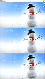 雪人背景视频