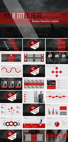 英伦风商务数据PPT