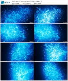 蓝色三角形立体空间阵列VJ舞台