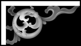 草龙洋花角度灰度浮雕精雕图