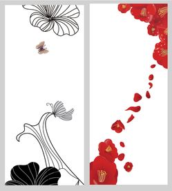 移门花纹设计矢量素材