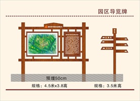 防腐木导览牌