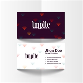 精致矢量风格化商业名片