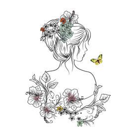 蕾丝女王花纹线条手机壳图案