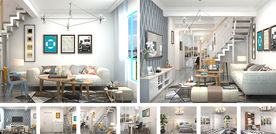 现代阁楼家装效果图