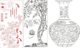 玉兰发财树花瓶