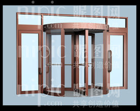 玫瑰金旋转门效果图