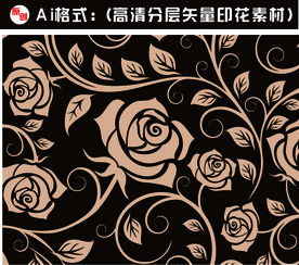 玫瑰花矢量素材AI