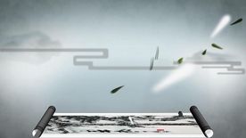 画卷展开视频素材