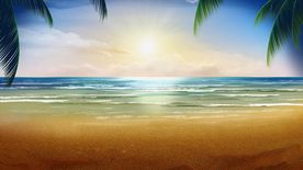 沙滩海浪动态矢量背景素材