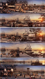 古代码头动画 港口