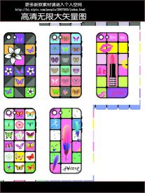 蝴蝶花手机壳图案