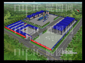 水稳混凝土拌合站效果图