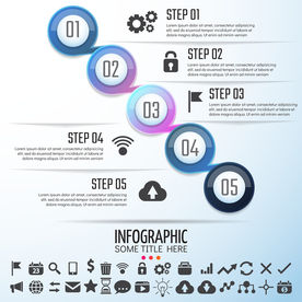超清分层微立体商业信息图表设计