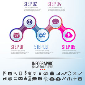 超清分层微立体商业信息图表设计