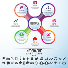 超清分层微立体商业信息图表设计