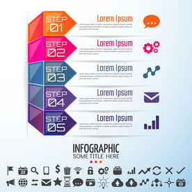 超清分层微立体商业信息图表设计
