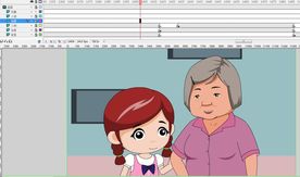 扶跌倒老人动画1分钟25秒