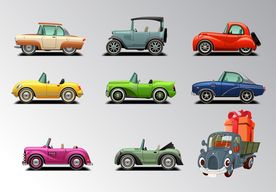 卡通手绘老爷汽车