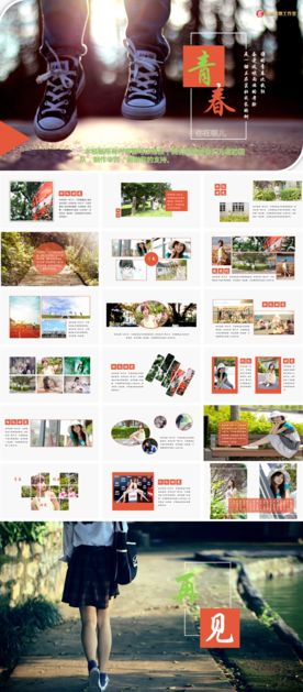 学生毕业季同学聚会纪念相册模板