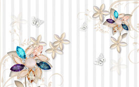 3D立体奢华钻石珠宝电视背景墙