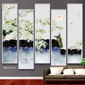 手绘花鸟画 新中式装饰画