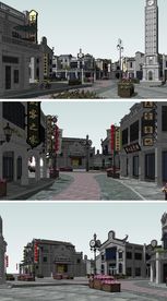 岭南民国风情骑楼商街