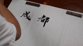毛笔字书法 成都榜样