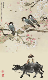 春雨江南工笔花鸟