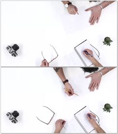 两个工作人员交流方案