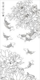 富贵有余 牡丹鱼