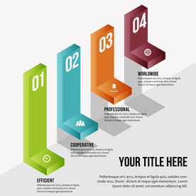 超清分层微立体商业信息图表设计