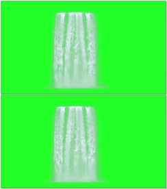 绿屏绿背景瀑布流水