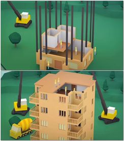 大楼建设MG动画