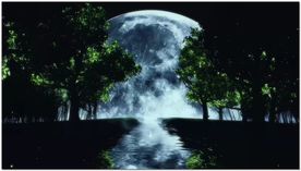 森林小河大月亮