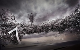 高档3D地球引力场粒子动画