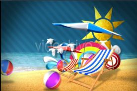 AE海滩视频模板