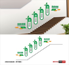 农业楼梯文化墙