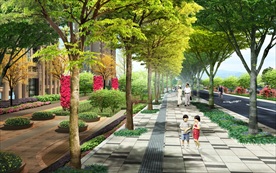 人行道 景观效果图
