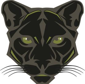 卡通豹子头矢量素材