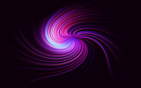 紫色旋转线条光效背景