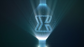 炫美星光和光芒装饰的闪亮标志演