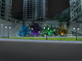 庭园灯光效果图