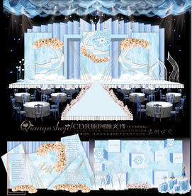 蓝色婚礼  大理石婚礼