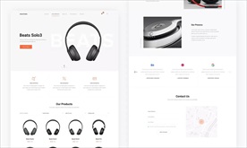 黑色音乐网站精选模板图片