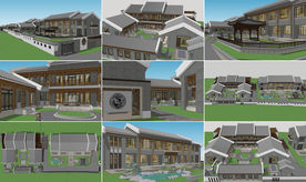 中式风格庭院建筑