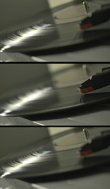 老式旋转唱片机特写视频素材